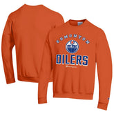 NHL Orange Edmonton Oilers Champion Eco Powerblend Crewneck Sweatshirt