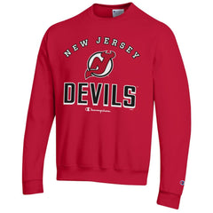 NHL Red New Jersey Devils Champion Eco Powerblend Crewneck Sweatshirt