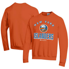 NHL Orange New York Islanders Champion Eco Powerblend Crewneck Sweatshirt