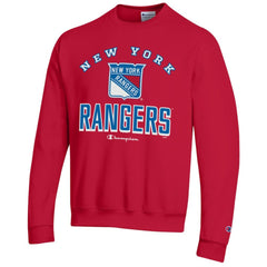 NHL Red New York Rangers Champion Eco Powerblend Crewneck Sweatshirt