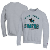 NHL Gray San Jose Sharks Champion Eco Powerblend Crewneck Sweatshirt