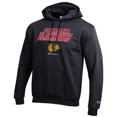 NHL Black Chicago Blackhawks Champion Eco Powerblend Pullover Hoodie
