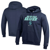 NHL Deep Sea Blue Seattle Kraken Champion Eco Powerblend Pullover Hoodie