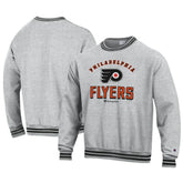 NHL Heather Gray Philadelphia Flyers Champion Reverse Weave Yarn Dye Pullover Sweatshirt