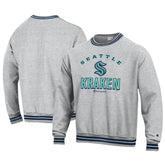 NHL Heather Gray Seattle Kraken Champion Reverse Weave Yarn Dye Pullover Sweatshirt