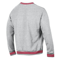 NHL Heather Gray Calgary Flames Champion Reverse Weave Yarn Dye Pullover Sweatshirt