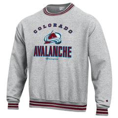 NHL Heather Gray Colorado Avalanche Champion Reverse Weave Yarn Dye Pullover Sweatshirt