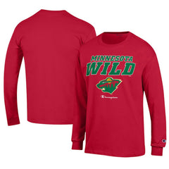 NHL Red Minnesota Wild Champion Long-Sleeve Jersey T-Shirt