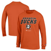 NHL Orange Anaheim Ducks Champion Long-Sleeve Jersey T-Shirt