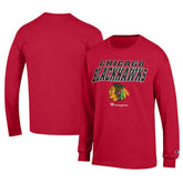 NHL Red Chicago Blackhawks Champion Long-Sleeve Jersey T-Shirt