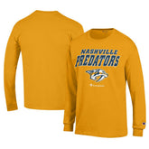 NHL Gold Nashville Predators Champion Long-Sleeve Jersey T-Shirt