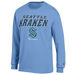 NHL Light Blue Seattle Kraken Champion Long-Sleeve Jersey T-Shirt