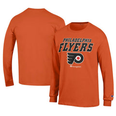 NHL Orange Philadelphia Flyers Champion Long-Sleeve Jersey T-Shirt