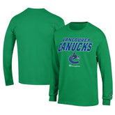 NHL Green Vancouver Canucks Champion Long-Sleeve Jersey T-Shirt