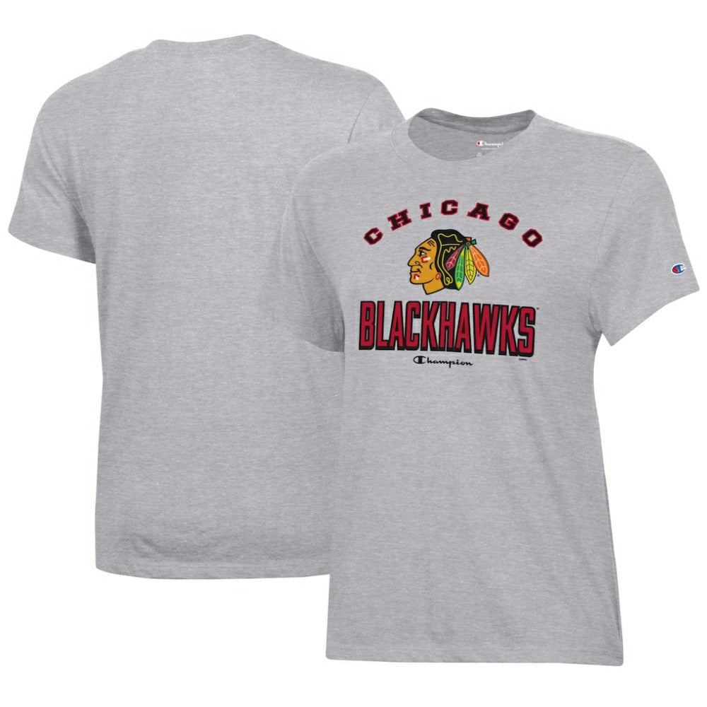 NHL Heather Gray Chicago Blackhawks Champion Women's Core T-Shirt