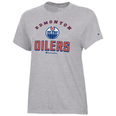 NHL Heather Gray Edmonton Oilers Champion Women's Core T-Shirt