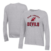 NHL Heather Gray New Jersey Devils Champion Women's Core Long Sleeve T-Shirt