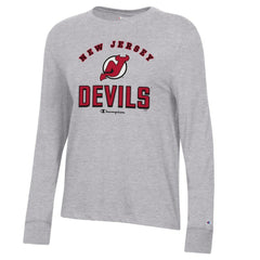 NHL Heather Gray New Jersey Devils Champion Women's Core Long Sleeve T-Shirt