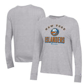NHL Heather Gray New York Islanders Champion Women's Core Long Sleeve T-Shirt