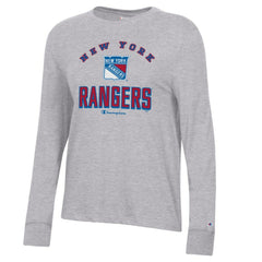 NHL Heather Gray New York Rangers Champion Women's Core Long Sleeve T-Shirt