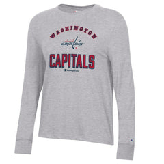 NHL Heather Gray Washington Capitals Champion Women's Core Long Sleeve T-Shirt