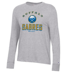 NHL Heather Gray Buffalo Sabres Champion Women's Core Long Sleeve T-Shirt
