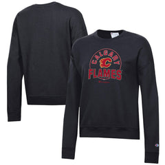 NHL Black Calgary Flames Champion Women's Powerblend Pullover Sweatshirt