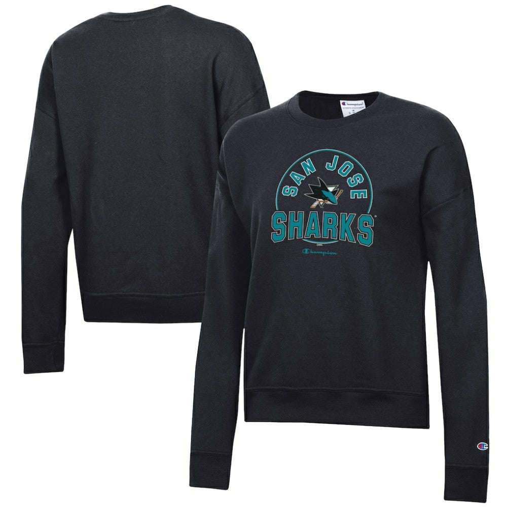 NHL Black San Jose Sharks Champion Women's Powerblend Pullover Sweatshirt