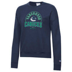 NHL Navy Vancouver Canucks Champion Women's Powerblend Pullover Sweatshirt