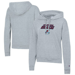 NHL Gray Colorado Avalanche Champion Women's Powerblend Fleece Pullover Hoodie