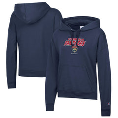 NHL Navy Florida Panthers Champion Women's Powerblend Fleece Pullover Hoodie