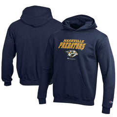 NHL Navy Nashville Predators Champion Youth Eco Powerblend Pullover Hoodie