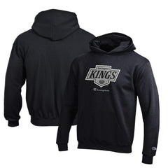 NHL Black Los Angeles Kings Champion Youth Eco Powerblend Pullover Hoodie