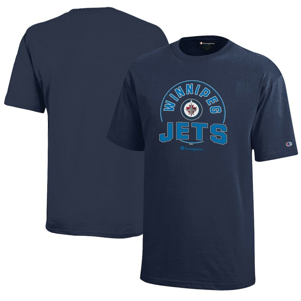 NHL Navy Winnipeg Jets Champion Youth Jersey T-Shirt