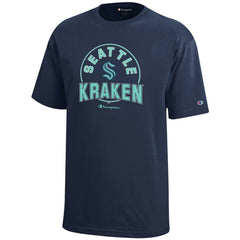 NHL Deep Sea Blue Seattle Kraken Champion Youth Jersey T-Shirt