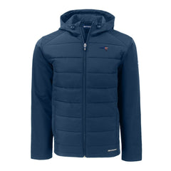 Cutter & Buck Americana Evoke Hybrid Eco Softshell Recycled Full-Zip Hooded Jacket - New England Patriots