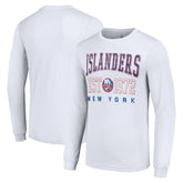 NHL White New York Islanders Starter Retro Graphic Long Sleeve Crew T-Shirt