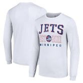 NHL White Winnipeg Jets Starter Retro Graphic Long Sleeve Crew T-Shirt