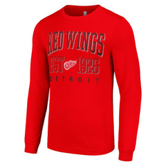 NHL Red Detroit Red Wings Starter Retro Graphic Long Sleeve Crew T-Shirt