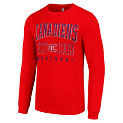 NHL Red Montreal Canadiens Starter Retro Graphic Long Sleeve Crew T-Shirt