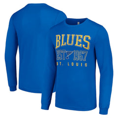 NHL Royal St. Louis Blues Starter Retro Graphic Long Sleeve Crew T-Shirt
