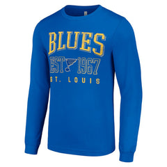 NHL Royal St. Louis Blues Starter Retro Graphic Long Sleeve Crew T-Shirt
