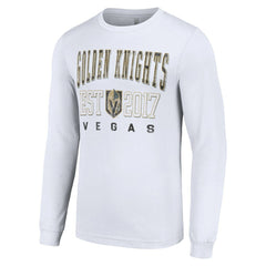 NHL White Vegas Golden Knights Starter Logo Graphic Long Sleeve T-Shirt
