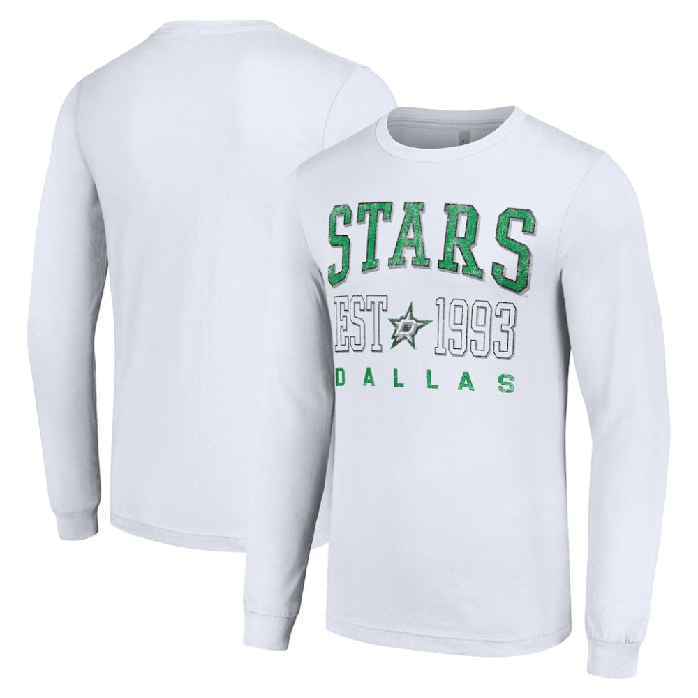 NHL White Dallas Stars Starter Logo Graphic Long Sleeve T-Shirt