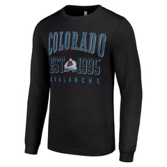 NHL Black Colorado Avalanche Starter Logo Graphic Long Sleeve T-Shirt