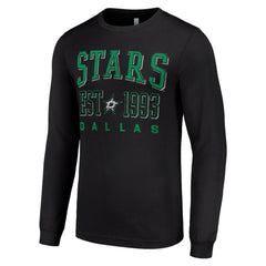 NHL Black Dallas Stars Starter Logo Graphic Long Sleeve T-Shirt