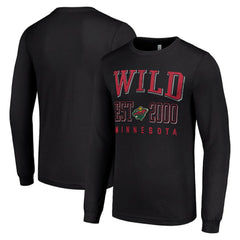 NHL Black Minnesota Wild Starter Logo Graphic Long Sleeve T-Shirt