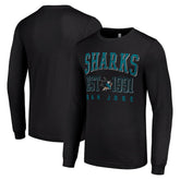 NHL Black San Jose Sharks Starter Logo Graphic Long Sleeve T-Shirt