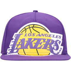NBA Los Angeles Lakers Oversized Puff Print Logo Golfer Snapback Hat