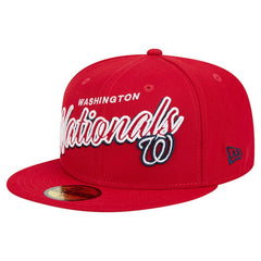 MLB Washington Nationals New Era Script Sided 59FIFTY Fitted Hat